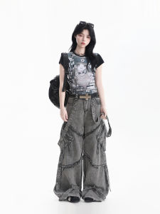 zuocisankon | Summer Y2K Cartoon Print Bodycon Short Sleeve Tee