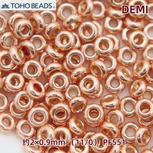 TOHO 2mm ลูกปัดแบนขนาดเล็ก เครื่องประดับ DIY เสริมความหนา ทนทานต่อการสึกหรอ ทนทานต่อการสึกหรอ ลูกปัดขนาดกลาง ลูกปัด