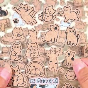 Mr.paper | 12 Tờ Gói Nhãn Dán Hình Mèo Kawaii Dành Cho Trang Trí Sổ Tay Sổ Kế Hoạch Đồ Thủ Công DIY - Bộ Văn Phòng Phẩm Hình Mèo Dễ Thương