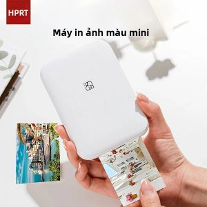 Máy In Ảnh Nhiệt Màu HPRT MT53 Di Động Cầm Tay Giấy Ảnh Zink Dán Lưng 2x3 Inch Máy In Không Dây BT Dùng Cho Gia Đình