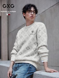 GXG | Relaxed Mahjong Pattern Red Sweater