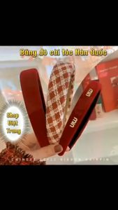 Set 3 Băng Đô Cài Tóc Màu Đỏ Phong Cách Retro Hàn Quốc Bờm Tóc Mấn Ngày Tết Xinh Xắn