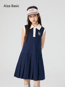 Aiza basic | Sleeveless Tennis Golf Polo Dress for Girls
