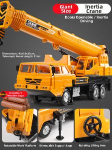 Large Engineering Rescue Tow Truck Toy Car