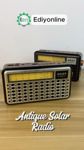 SOLAR RECHARGEABLE RADIO AM FM PORTABLE WIRELESS BLUETOOTH USB MP3 PLAYER SD WITH LED LAMP LAGU RETRO 收音机