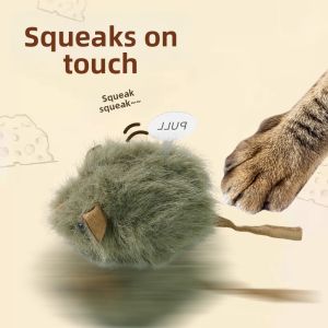 Interactive Squeaky Plush Mouse Cat Toy