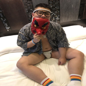 Japanese Style Cotton Linen Sumo Mens Headband Wind Bear Pattern Two Pieces Available with Discount on Second Purchase