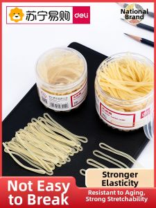deli | Deli High Elasticity Yellow Rubber Band Financial Business Office Supplies Durable Leather Storage Elastic Band Rubber Ring