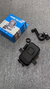 Kẹp điện thoại cho xe máy gài kính chiếu hậu tự động khóa và mở xoay 360 độ linh hoạt độ bền cực cao phù hợp nhiều dòng