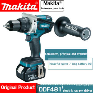 Makita_DDF481 Electric Screwdriver 18V Impact Drill Cordless Screwdriver Brushless Lithium-ion Hand Drill Multifunctional Home Rotary 3-in-1 Mini Drill