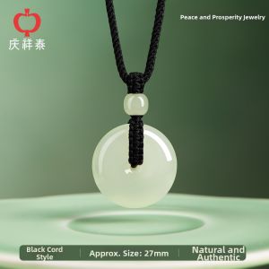 QINGXIANGTAI | Natural Hetian Jade Pixiu Peace Pendant Carving