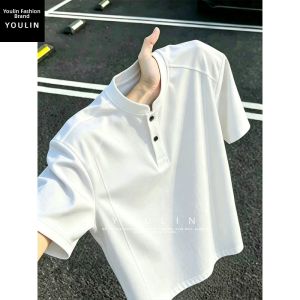 YOULIN | White Polo Heavyweight T-Shirt
