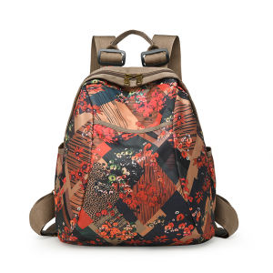 Casual Oxford Cloth Backpack Lightweight Travel Womens Bag Large Capacity Multi-Functional Mommy Bag Fashionable Versatile