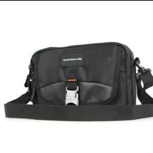Tas Selempang Zarventure Waren Hitam Slingbag Pria Tas Pria Premium
