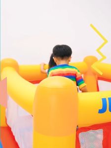 Small Castle Inflatable Trampoline Jumping Toy for Boys - Naughty Castle Toys Outdoor electric fountain swimming pool