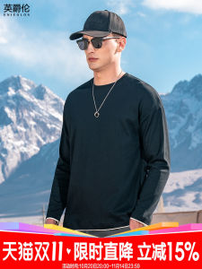 Áo Thun Dài Tay Thường Ngày Enjeolon Dành Cho Nam Áo Thun Cotton Polyester Mùa Thu Đông Thường Ngày Áo Thun Cổ Tròn