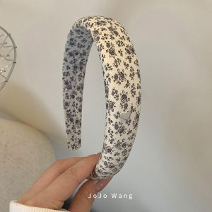 Elegant Floral Satin Hairband Womens High Hairline 3D Floral Hair Clip Stylish Hair Accessories Fashionable Headwear