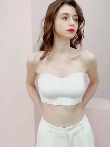 Leeshine Tube Top Strapless Bra for Women Front Buckle Beautiful Back Small Chest Push Up Lingerie Non-slip Invisible Underwear