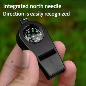 Survival Whistle Keychain with Compass Emergency Outdoor High Decibel For Camping Hiking LW5021