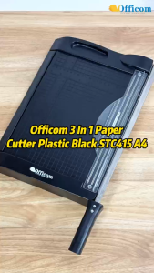 Officom Multi-function Paper Cutter with Built-in Drawer | Hole Puncher | Corner Trimmer | Easy Use