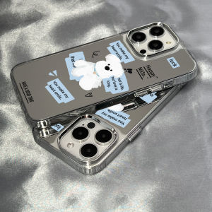 Silicone Phone Case for Apple 17Promax 16 Mirror Bell Dogs Popular XS High-End Men Women XR Full Cover 11 Soft 12 Outer iPhone 13 14 Anti-Fall 15 pro