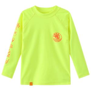 VODABEBA | UV Protection Long Sleeve Swimwear Set for Kids Fluorescent Color Swim Trunks