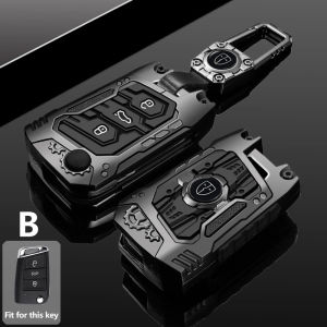 Zinc Alloy Key Case for VW Volkswagen Polo Golf 7 Passat Tiguan MK2 Beetle Ateca Caddy T5 Flip Folding Cover Fob Car Accessories