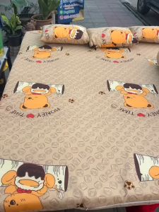 ที่นอนปิคนิค 6ฟุต หนา4นิ้ว ชุดใหญ่ พร้อมหมอนหนุน3ใบ และหมอนข้าง 1ใบ นอนได้3คน