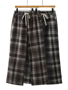 กางเกงขายาวทรงหลวมผ้าขนสัตว์หนาสำหรับผู้หญิงในฤดูหนาว กางเกงขายาวทรงตรงเอวสูง ทรงสลิมฟิต อบอุ่น กางเกงขายาวลำลอง