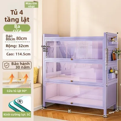 Tủ Sách Chống Bụi Inox Với Cửa Kính Để Trưng Bay Sưu Tầm