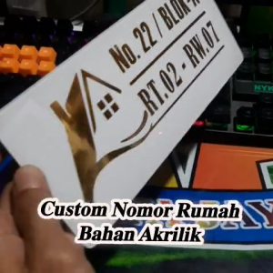 NOMOR RUMAH CUSTOM AKRILIK TAHAN AIR DAN PANAS