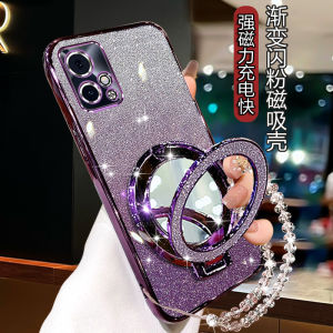 Ultra-Thin Transparent Silicone Phone Case for Honor 90GT Womens Style with Airbag Anti-Fall Support Mirror And Glitter Dust