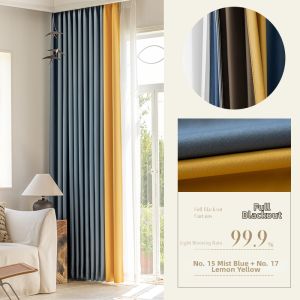 DISHE | Light-blocking Sunscreen No-hook Cream Chenille Curtain