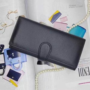 New Ladies Genuine Leather Wallet Multi-Card Vintage Retro Large Capacity Long Coin Purse Handbag Soft Surface Short Style