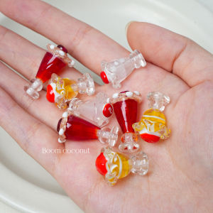 Adorable Ice Cream Glass Cup Beads DIY Handmade Earrings Bracelet Necklace Accessories Japanese Retro Style Fashion Jewelry