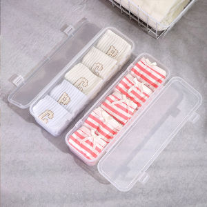 Wisell【มีสินค้าในสต๊อก】 กล่องเก็บของอเนกประสงค์ เก็บสายชาร์ทมือถือ กล่องจัดระเบียบ ขนาดกลางโปร่งใส 1 ชิ้น Storage box