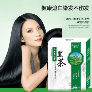 Natural Black Hair Dye Cream Plant-Based Qing Water Hair Salon Professional Hair Coloring Glossiness Long-Lasting Color