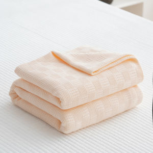 Summer Thin Pure Cotton Towel Blanket Long Staple Cotton Knitted Couch Cover Blanket Single Double Size Meizhu Home Textiles