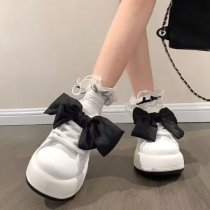 IELGY Bow tie women’s versatile Korean style princess style sneakers