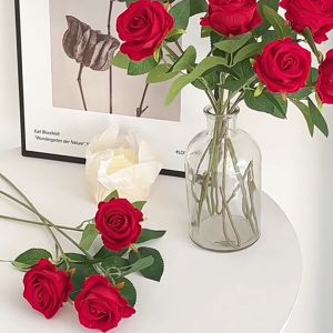50cm ช่อดอกไม้ ดอกกุหลาบวันวาเลนไทน์ ดอกnไม้ลวดกํามะยี่ ดอกnไม้วาเลนไทน์ ดอกไม้ปลอม การตกแต่งงานแต่งงาน