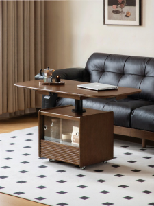 WEISHA | Retro Foldable Adjustable Solid Wood Tea Table