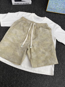 Quần Short in Họa Tiết Sọc Nước Lụa Băng Mùa Hè Cho Nam Quần Dài Ống Đứng Thoáng Khí Quần Đi Biển Quần Dài Thường Ngày Quần Dài Ống Thẳng