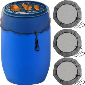 Mesh Covers for Rain Barrels Guard Mesh CoverWater Barrel Screen Rain Barrel Net Cover with Drawstring Rain Barrel Netting