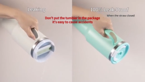 Popular 2-in-1 Leakproof Tumbler Flip Straw Lid 40oz Leak Proof Flip Straw Lid for Stanley Tumbler