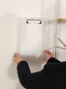 Long Clipboard Storage Box File Box File Folder Organizer File Case Writing Board with Document Box Clip Open 2in1
