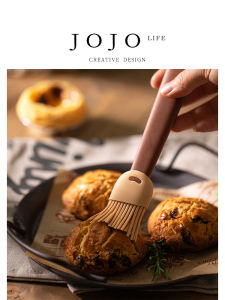 High-Temperature Resistant Brushless Oil Brush for Kitchen Pancake Cooking Home Use Non-Slip Handle BBQ Grilling Tool