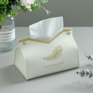 Moonlight Moria | Luxury Leather Tissue Box White