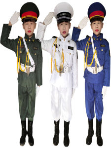 New Navy Uniform Childrens Performance Outfit Primary School Students Male Female Drumming Team Uniforms for Sports Events