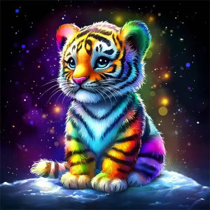 HUACAN 5D Diy Diamond Mosaic Tiger Animal Full Drill Diamond Painting Square Round Drill Home Decor Rhinestones