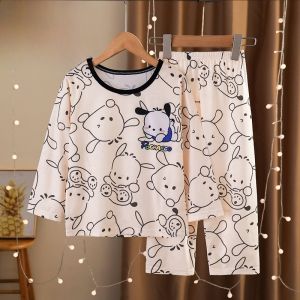 Spring Autumn Long Pajamas Boys Sleepwear Childrens Home Clothes Cartoon Style Comfortable Soft Polyester Fiber Boys Pajamas
